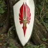 Epic Armoury LARP Elvenschild Rood-wit, 120 X 55 Cm -Larp wapens Winkel larp elvenschild rood wit 120 x 55 cm