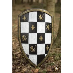 Epic Armoury LARP Geblokt Schild Wit/zwart/goud -Larp wapens Winkel larp geblokt schild wit zwart goud 4