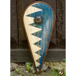 Epic Armoury LARP Normandisch Schild Blauw-wit -Larp wapens Winkel larp normandisch schild blauw wit 5