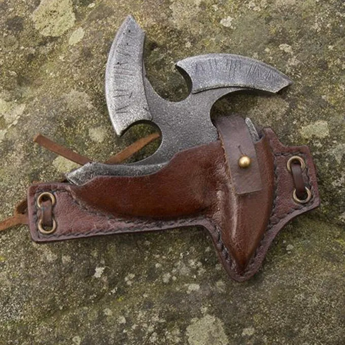 Epic Armoury LARP Shuriken Met Houder, Bruin 3 Epic Armoury LARP Shuriken Met Houder, Bruin