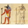 Papyruskleurplaat Egyptische God Anubis -Larp wapens Winkel papyruskleurplaat egyptische god anubis