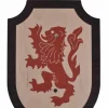 Speelgoedschild Leeuwenhart, Zwart-rood -Larp wapens Winkel speelgoedschild leeuwenhart zwart rood